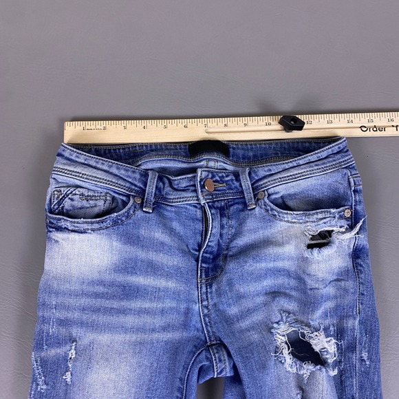 Buckle Black  Skinny Jeans Women's 26 Fit No. 53 Blue Ankle Distressed *Flaw* - Picture 4 of 13